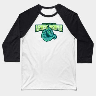 Lizard People Conspiracy Baseball T-Shirt